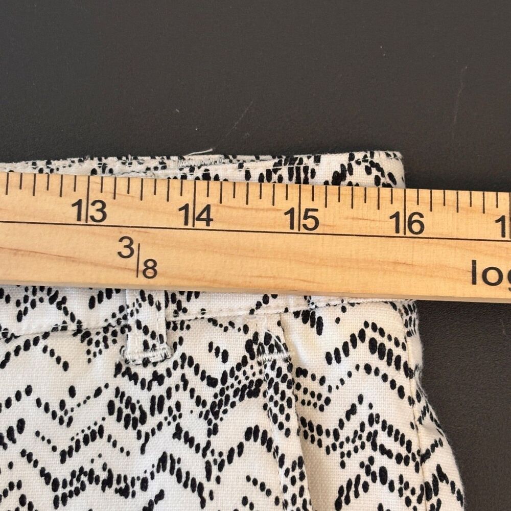 Cynthia Rowley Women's Size 6 Black & White Zigzag Chevron Ankle Chino Pants - Picture 9 of 9